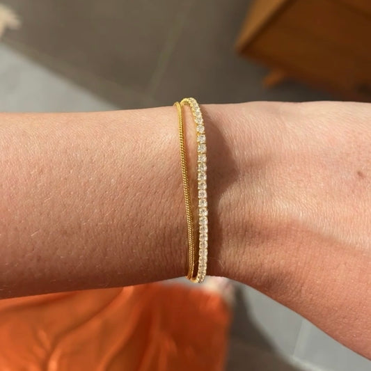 Thin Gold Bracelet (adjustable)