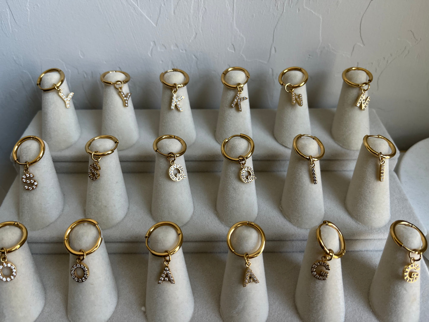 Initial Hoop Earring